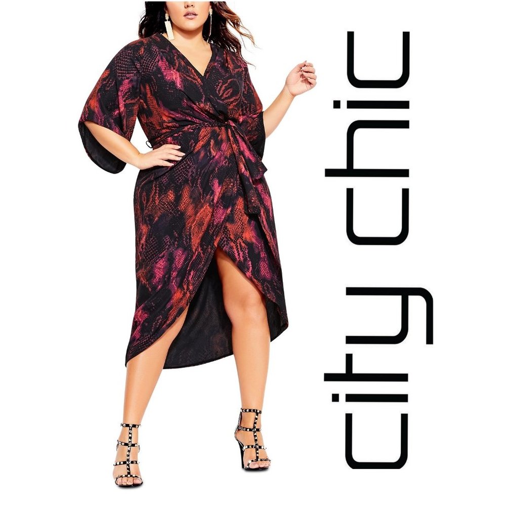 City Chic Garnet Slither Dress